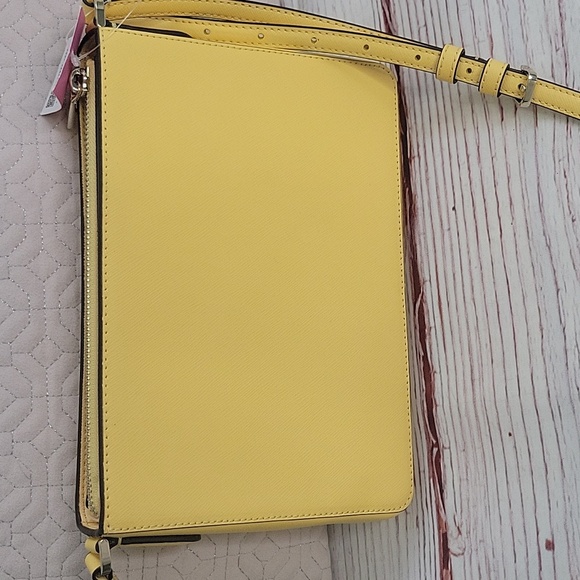 Kate Spade Butter Yellow Crossbody Bag with Minimalist Design NWT - Picture 7 of 13